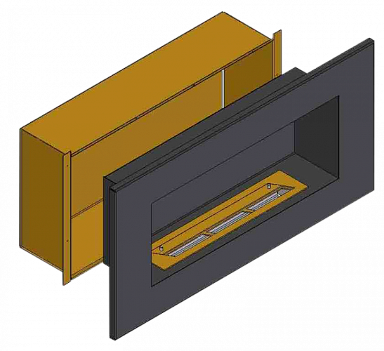 Теплоизоляционный корпус ZeFire для встраивания в мебель для очага 800 мм_2