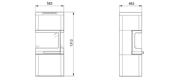 Камины c oтдeлкoй из кepамики Contura 26K низкий_1